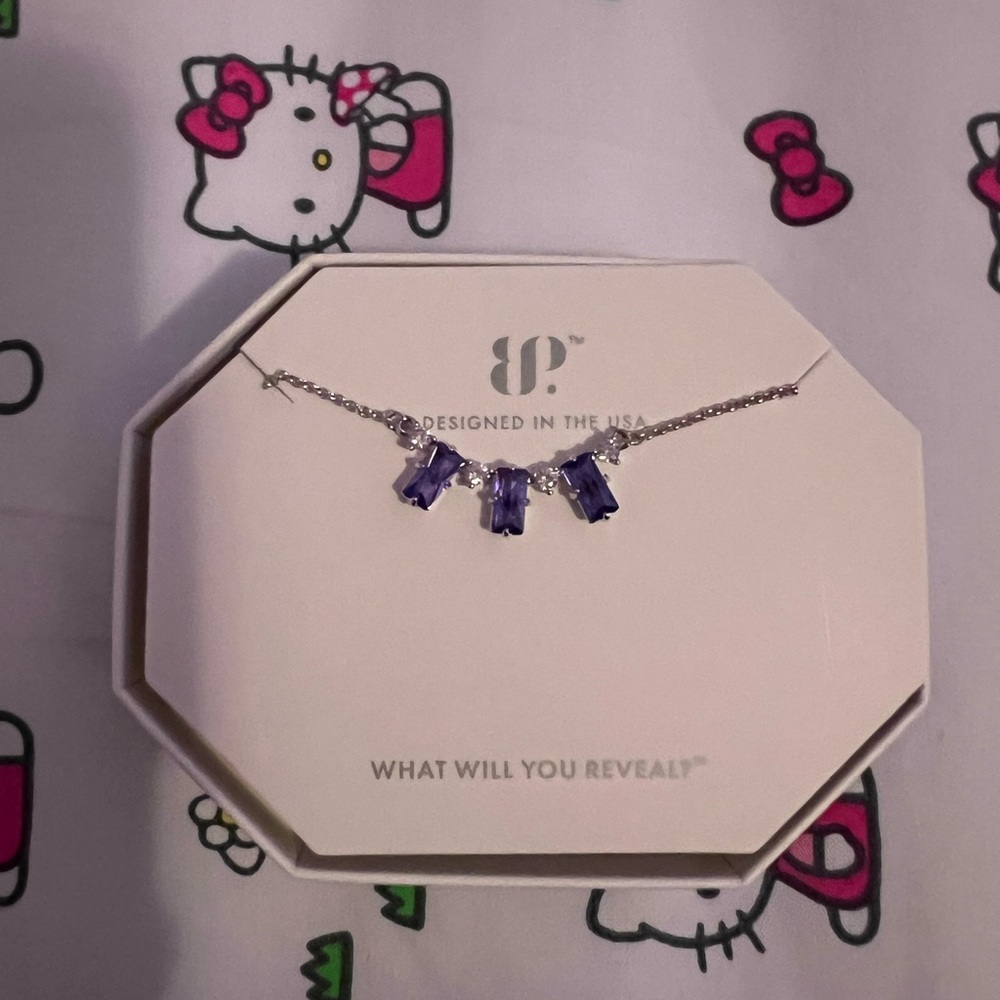 purple bp necklace